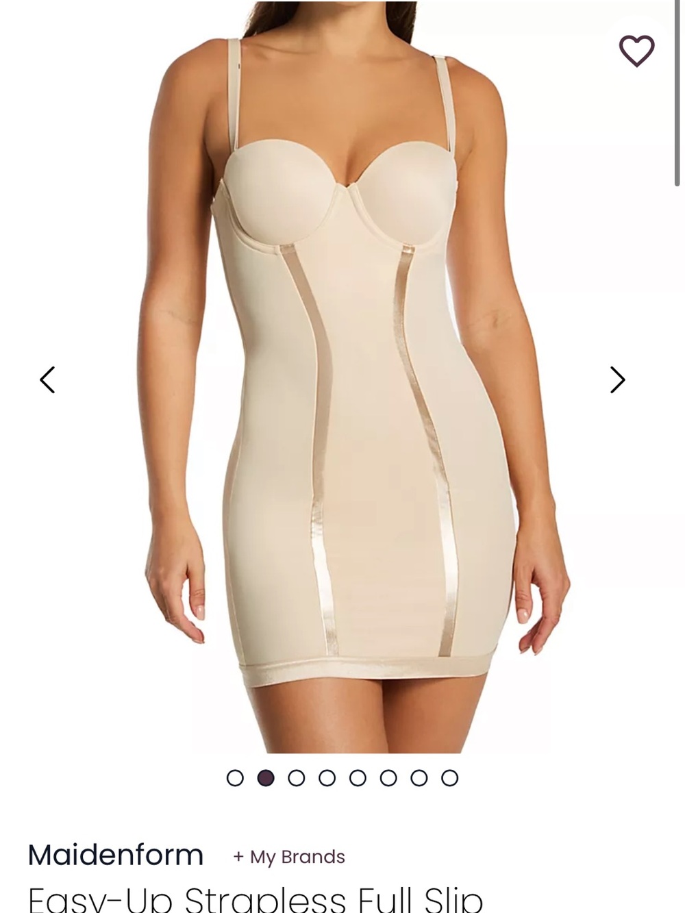 Maidenform Easy-Up Strapless Shaping Full Slip in Light Nude